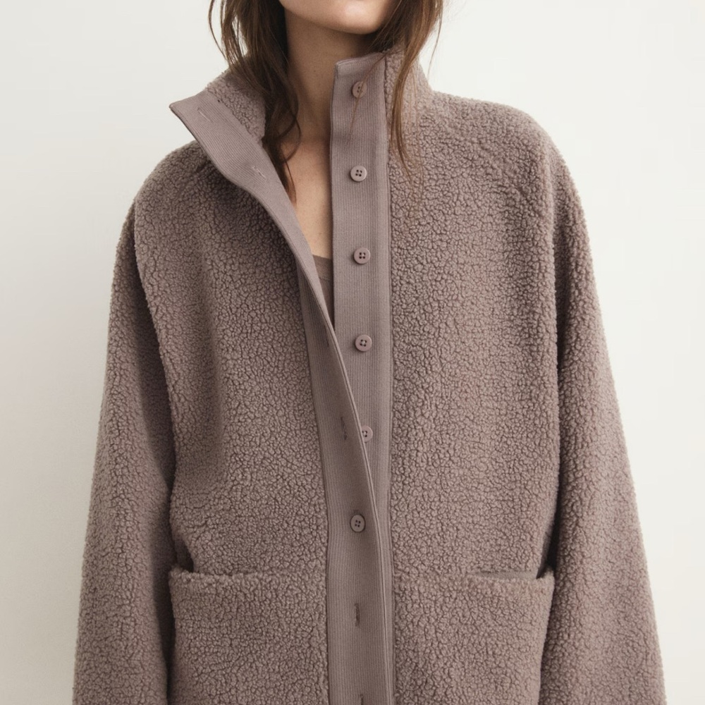 Mango Sherpa Buttoned Cardigan